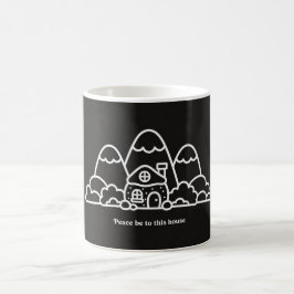 Caneca De Café Paz seja nesta Casa | Presentes de Acolhimento