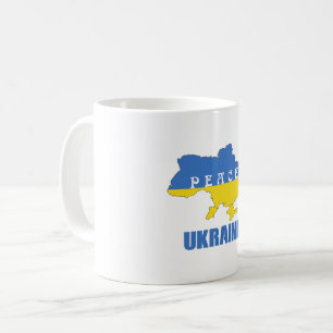 Caneca De Café Paz Ucrânia - Apoie a Paz & Amor