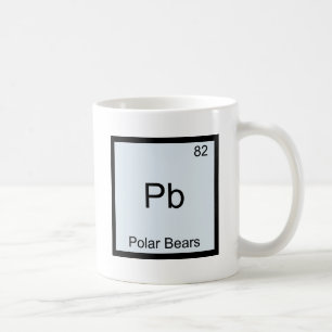 Caneca De Café Pb - símbolo engraçado do elemento da química dos