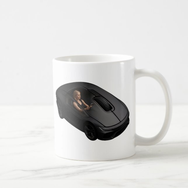 Caneca De Café PC Mouse-Car: Clique na velocidade de um supercarr (Direita)