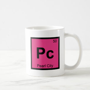 Caneca De Café Pc - Pearl City Oahu Havaí Símbolo Químico