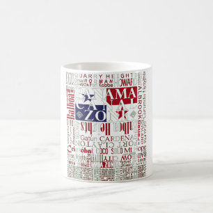 Caneca De Café PCZ - Lugar da zona do canal do Panamá com cores