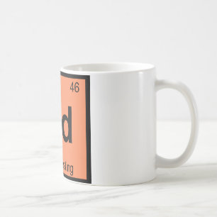 Caneca De Café Pd - Símbolo de Mesa periódica de química de Po