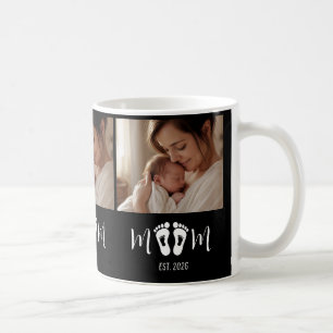Caneca De Café Pé Bebê Estabelecido pela Mãe Foto Dia das Mães
