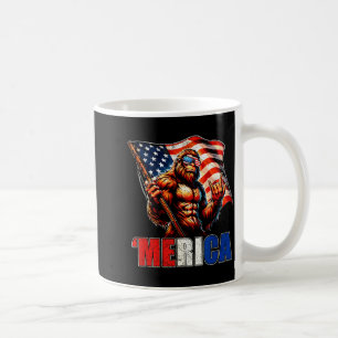 Caneca De Café Pé-grande américa rocha bandeira americana patriót