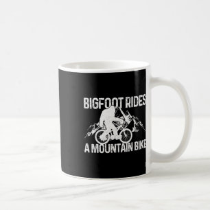 Caneca De Café Pé Grande Anda De Bicicleta De Montanha Engraçado 