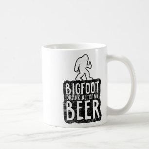 Caneca De Café Pé Grande Bebeu Todos os Meus Amantes de Cerveja D