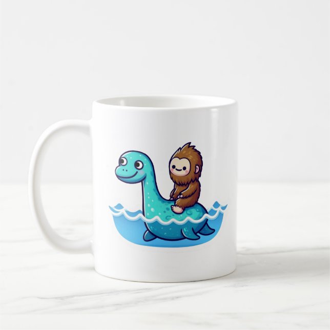Caneca De Café Pé-Grande Bonito com Ness Bonito (Esquerda)