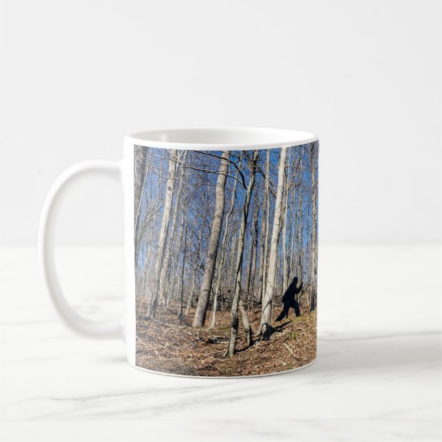Caneca De Café Pé Grande Caminhando na Floresta (Esquerda)