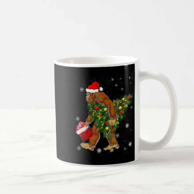 Caneca De Café Pé Grande Carregando Árvore de Natal Crença (Direita)