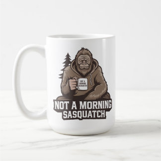 Caneca De Café Pé Grande da Manhã - Sasquatch Sonolento com Mug d