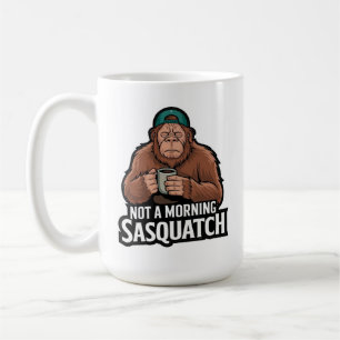 Caneca De Café Pé Grande da Manhã - Sasquatch Sonolento com Mug d