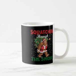 Caneca De Café Pé Grande De Natal Engraçado Esmagando Através Da 