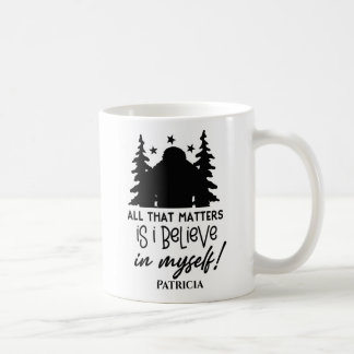 Caneca De Café Pé Grande Eu acredito em mim mesmo