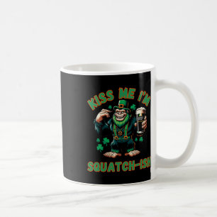 Caneca De Café Pé Grande Irlandês - Me Beije no Dia de São Patríc