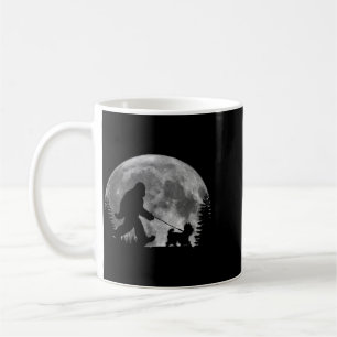 Caneca De Café Pé Grande passeando um cachorro, amantes de Yorkie