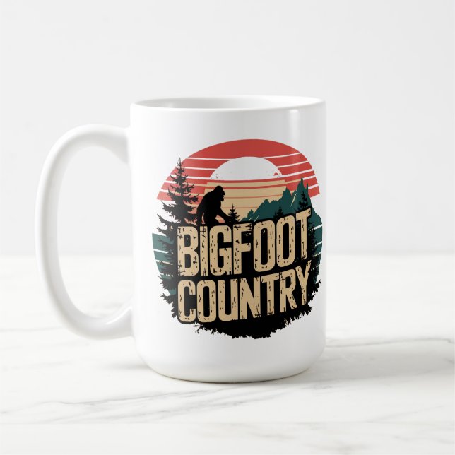 Caneca De Café Pé grande, Perfeito para Amantes de Sasquatch (Esquerda)