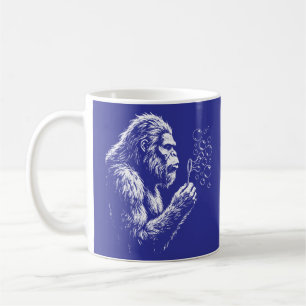 Caneca De Café Pé-grande soprando bolhas de sabão