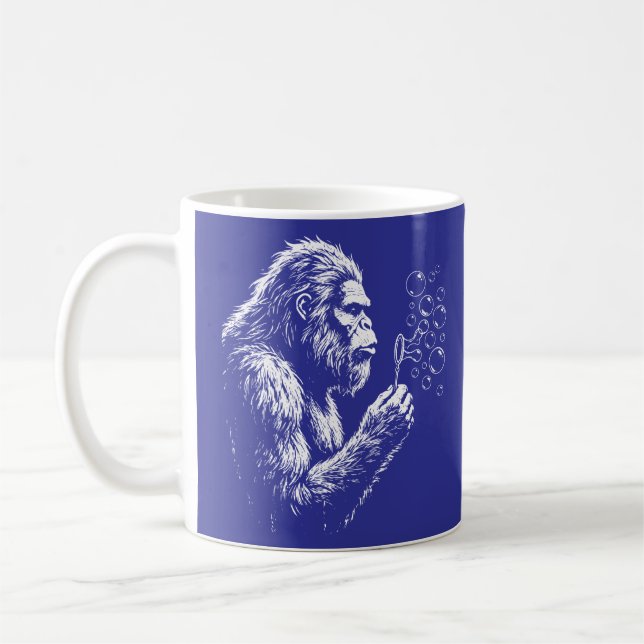 Caneca De Café Pé-grande soprando bolhas de sabão (Esquerda)