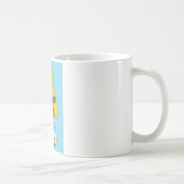 Caneca De Café Pé quebrado, gato com pé no emplastro (Direita)