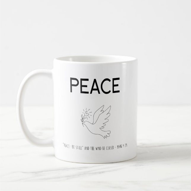 Caneca De Café Peace be still bird flying (Esquerda)