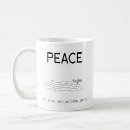 Caneca De Café Peace Be still Boat in water