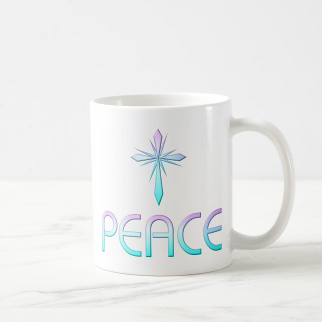 Caneca De Café Peace Cross Christian (Direita)