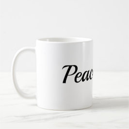 Caneca De Café Peace Disintegration Effect Typography Classic Mug