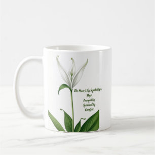 Caneca De Café Peace Lily Comfort Spiritual Inspiração Mug