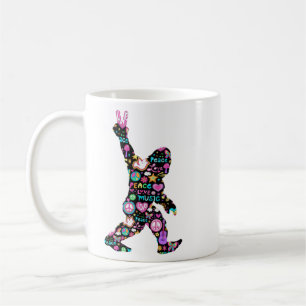 Caneca De Café Peace Love Bigfoot Funny Bigfoot Lover T-Sh
