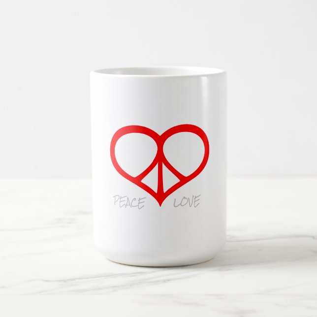 Caneca De Café Peace & Love Coffee Mug (Centro)