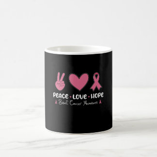 Caneca De Café Peace Love Hope Matching Breast Cancer Awareness