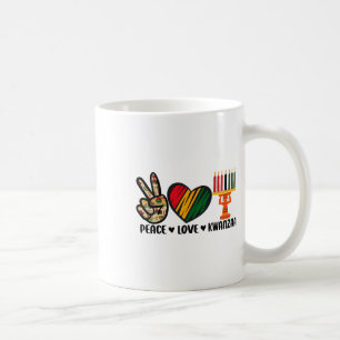 Caneca De Café Peace Love Kwanzaa African American Heritage Happy