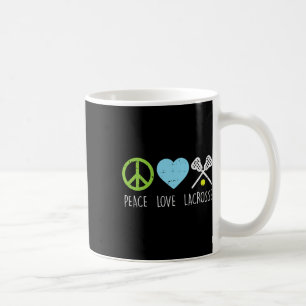 Caneca De Café Peace Love Lacrosse Legal Jogador de Lax Goalie Hi