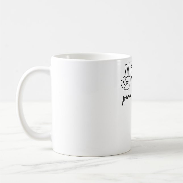 Caneca De Café Peace Love Pi Math Love Pi Day Matemática Te Te (Esquerda)