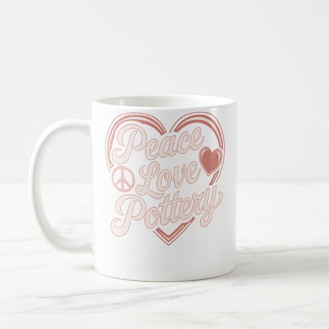Caneca De Café Peace Love Pottery (Esquerda)