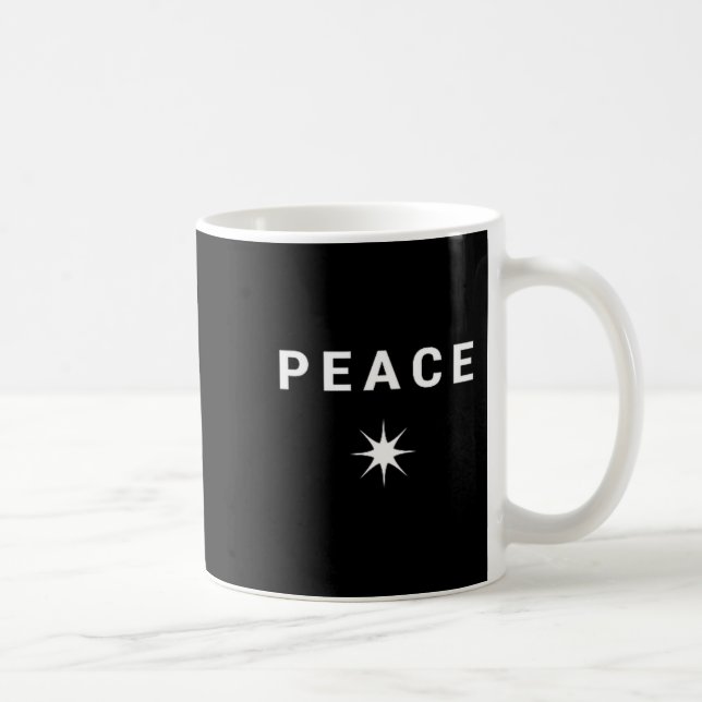 Caneca De Café Peace Minimalist Symbol  (Direita)