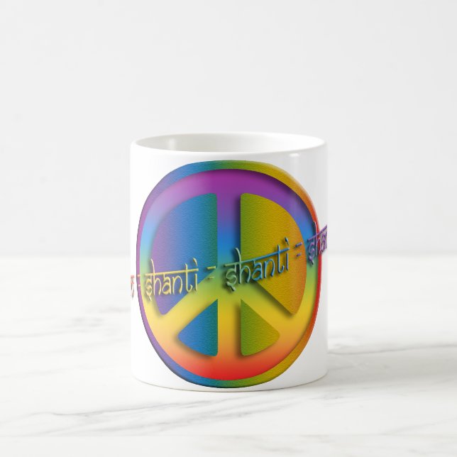 Caneca De Café Peace Om Shanti (Centro)