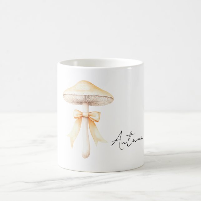 Caneca De Café Peach Bow Cream Mushroom (Centro)