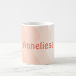 Caneca De Café Peach Wavy Personalizado