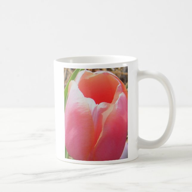 Caneca De Café PeachyPinkTulip (Direita)
