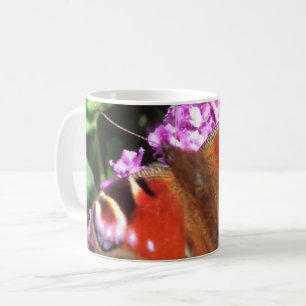 Caneca De Café Peacock Butterfly e Buddleia 