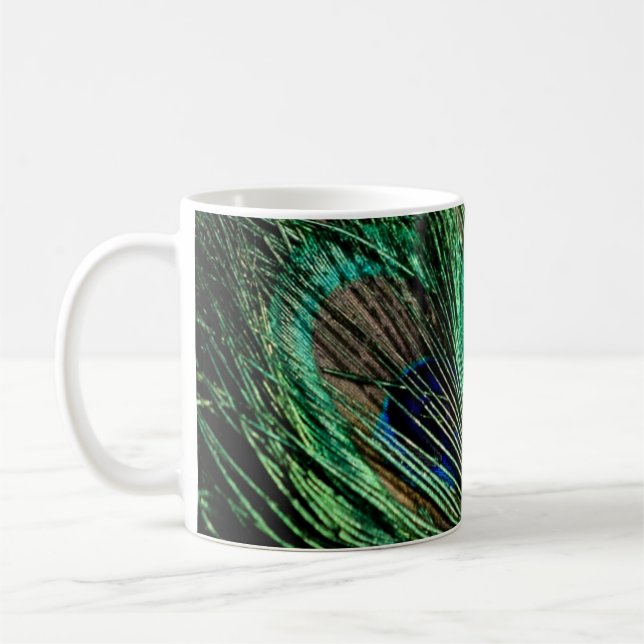 Caneca De Café Peacock Feather Lucky (Esquerda)