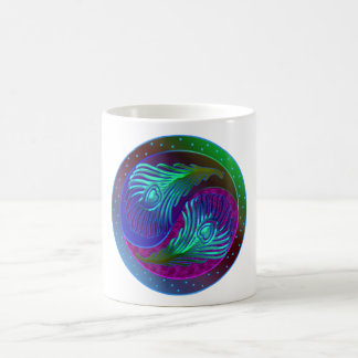 Caneca De Café Peacock Feather Yin Yang 5
