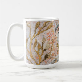 Caneca De Café Peacocks Dourado Glitter Love Blush Rosa