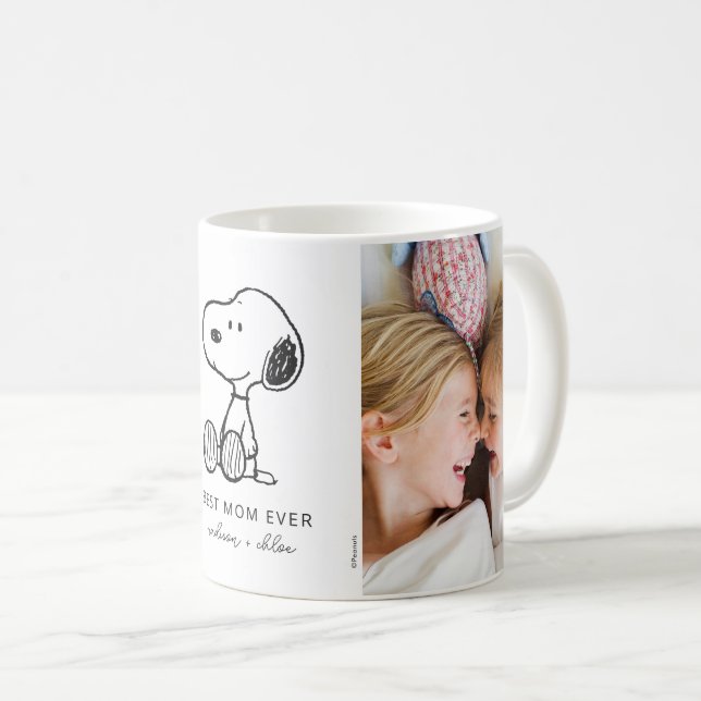 Caneca De Café PEANUTS | Snoopy - Melhor Mãe Nunca - Foto (Frente Esquerda)
