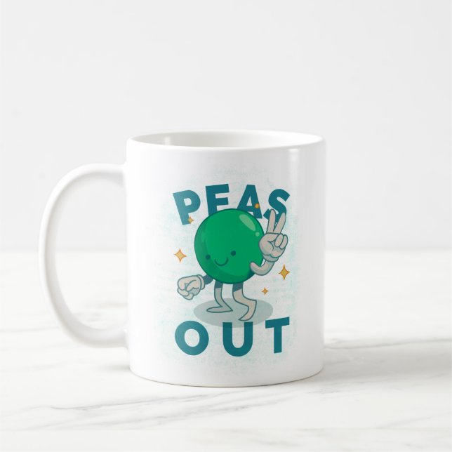 Caneca De Café Peas Out Peace Classic Mug (Esquerda)