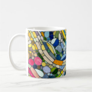 Caneca De Café Pebbles - Arte Mosaica Colorida