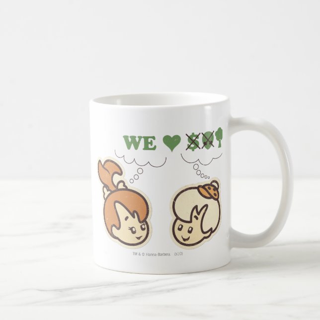 Caneca De Café PEBBLES™ e Bam Bam ama Natureza (Direita)