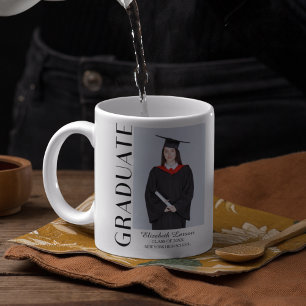 Caneca De Café Peça de Graduação de Mais velho Elegante Moderno d